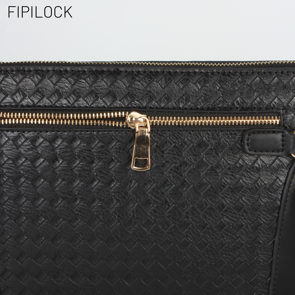 Men Genuine Top‑Grain Leather Smart Fingerprint Lock Hand Pouch