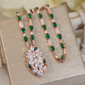 Green eye necklace