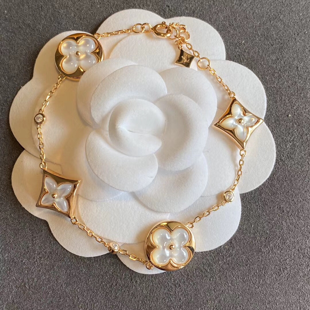 Hexagon flower bracelet