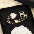 heart pearl leather bracelet