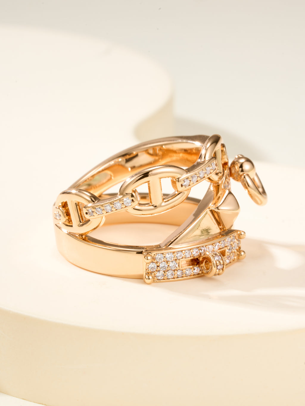 French Minimalist Three-Link Ring