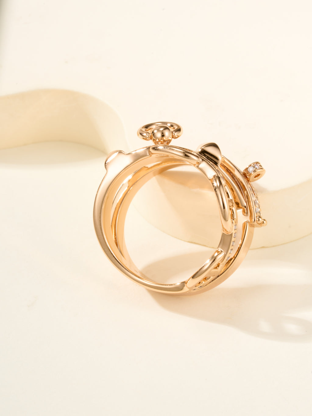 French Minimalist Three-Link Ring