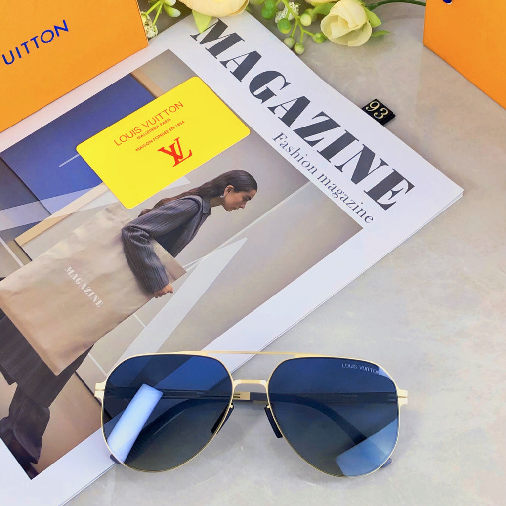 Double-beam aviator sunglasses