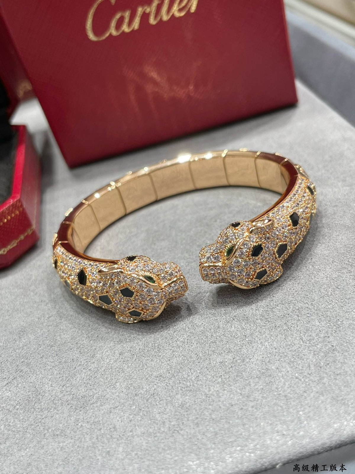 Double-headed spotted leopard bracelet