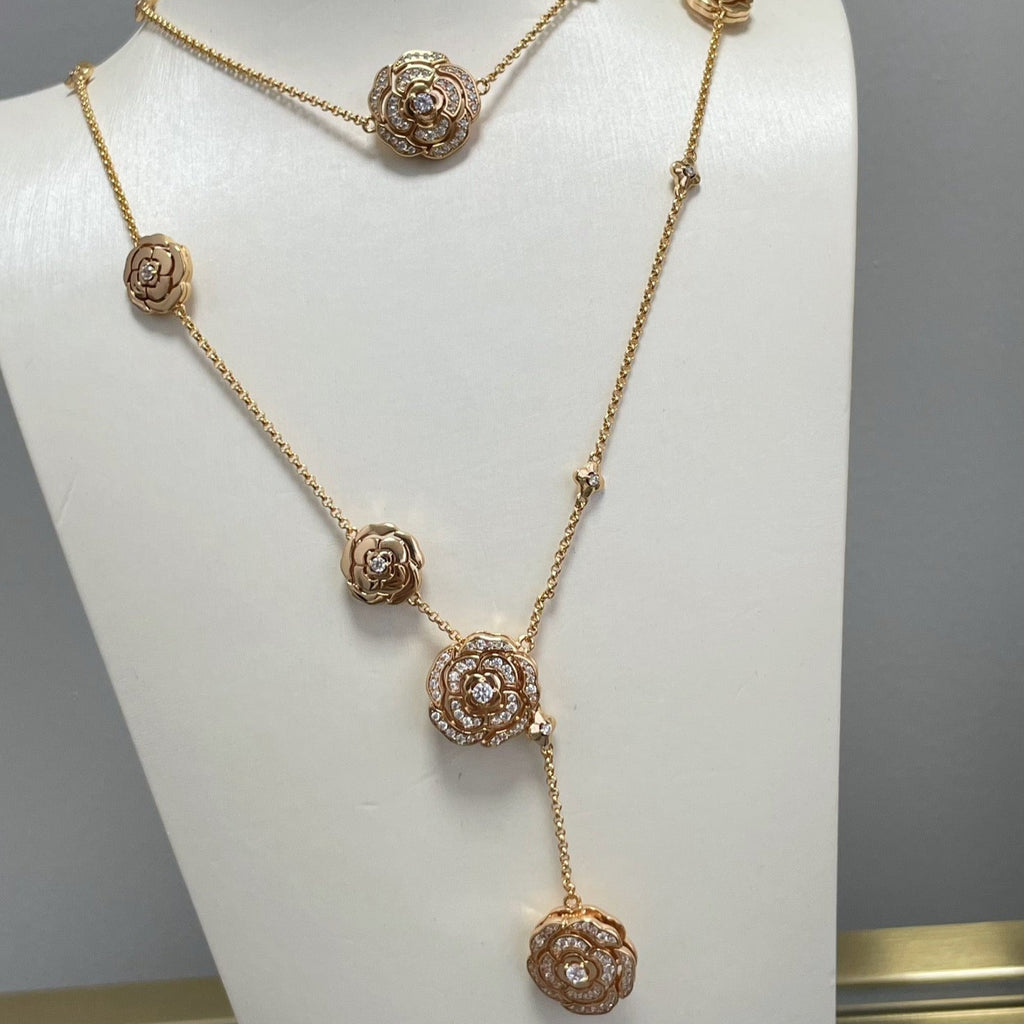 Camellia Sweater Necklace