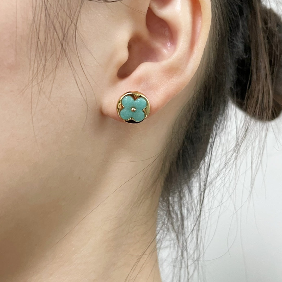 Amazonite mandarin duck earrings