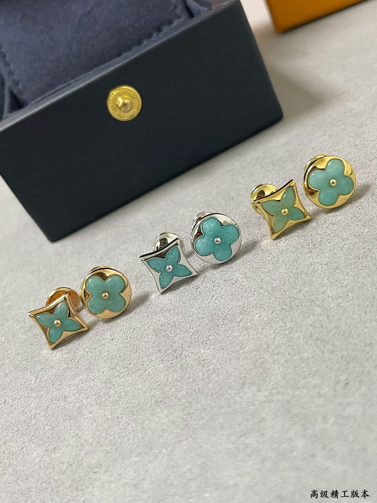 Amazonite mandarin duck earrings