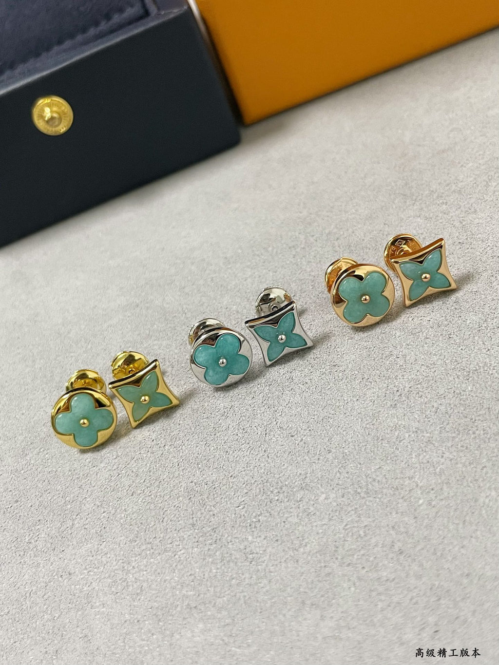 Amazonite mandarin duck earrings