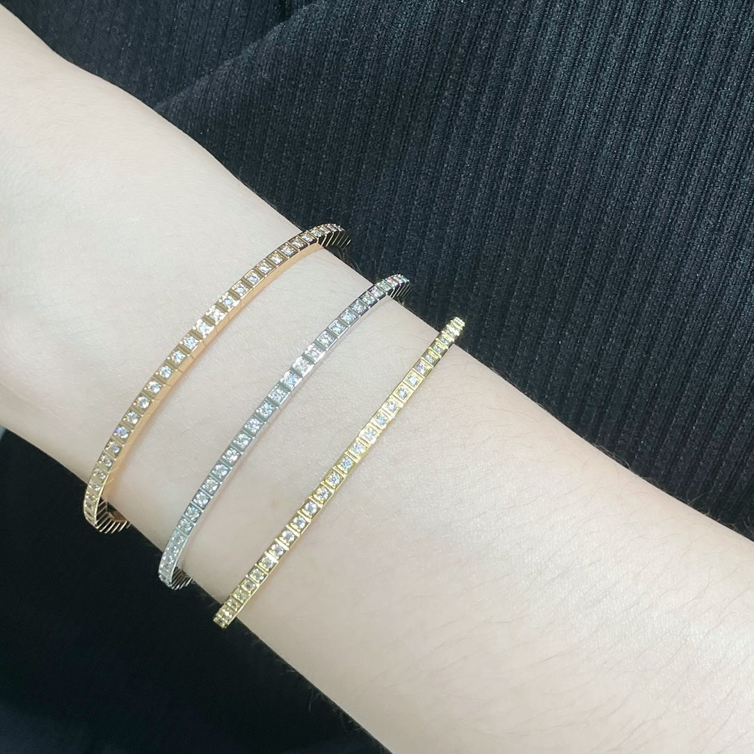 Full diamond ice cube bracelet