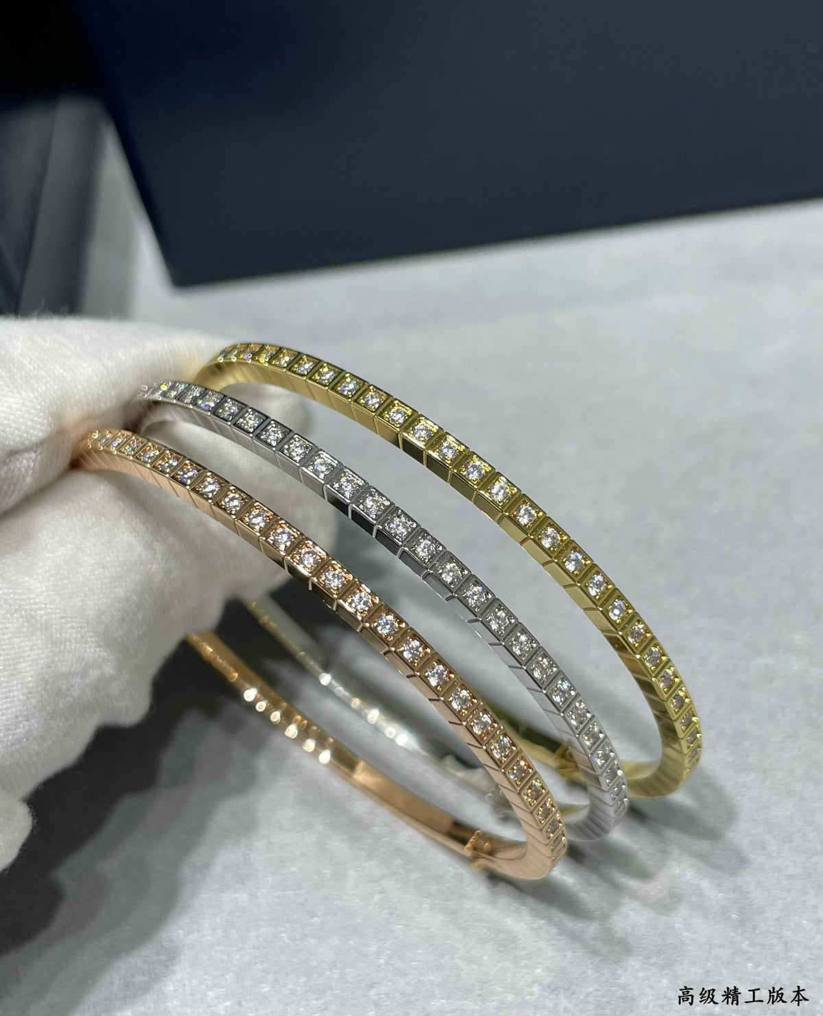 Full diamond ice cube bracelet