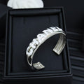 silver enamel letter bracelet