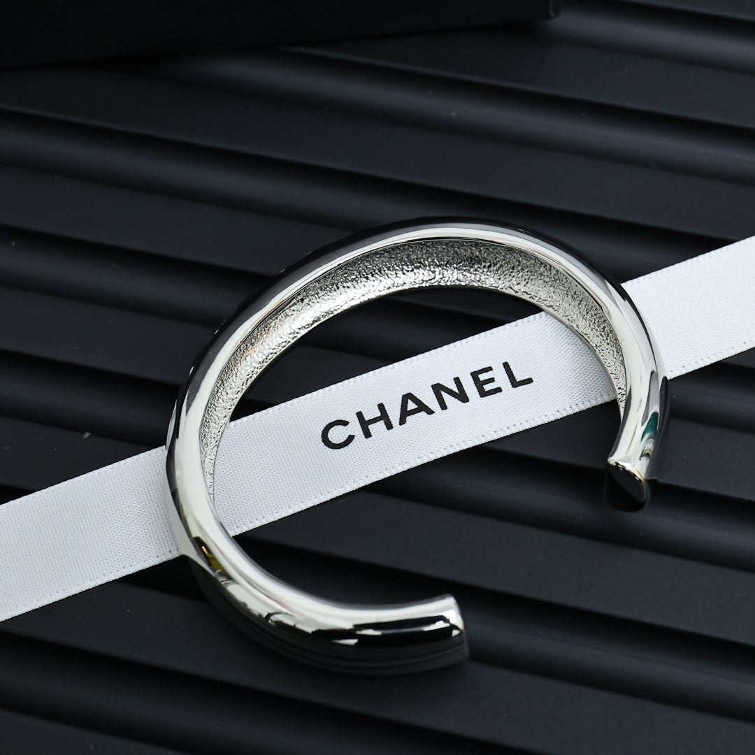 silver enamel letter bracelet