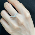 High-end jewelry V-shaped ring