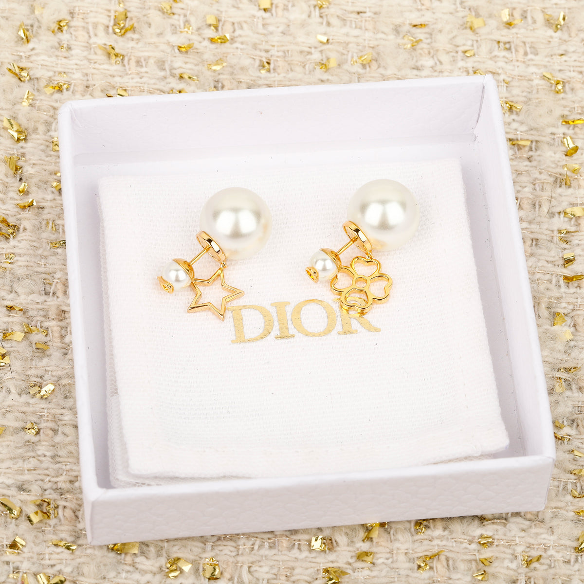 Earrings: Asymmetrical Pearls