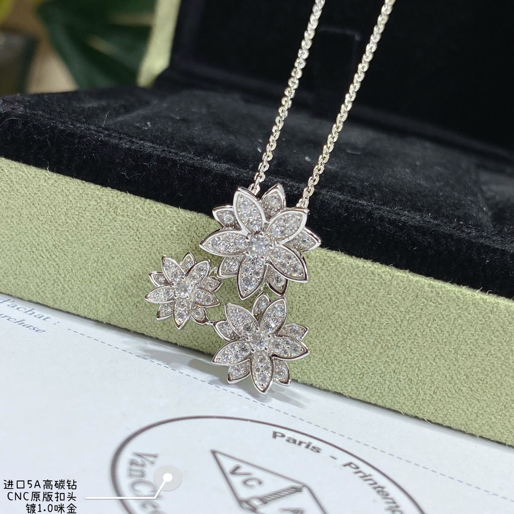 Necklace: The lotus is a symbol of wisdom, prosperity and love