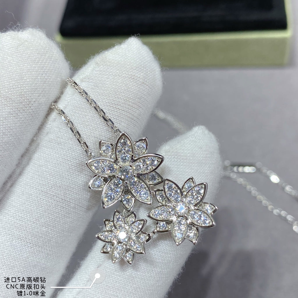 Necklace: The lotus is a symbol of wisdom, prosperity and love