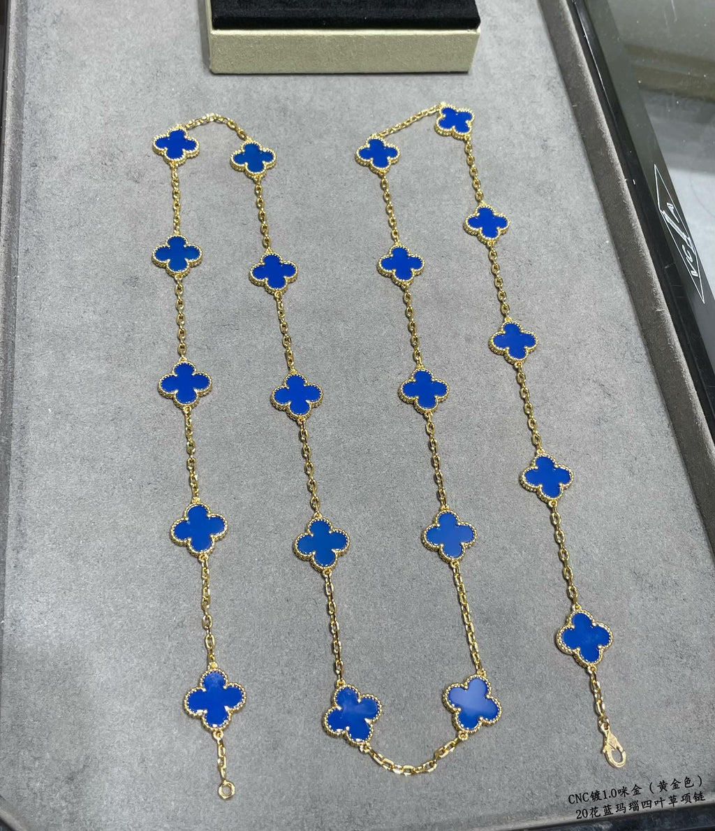Four Leaf Clover 20 Flower Necklace