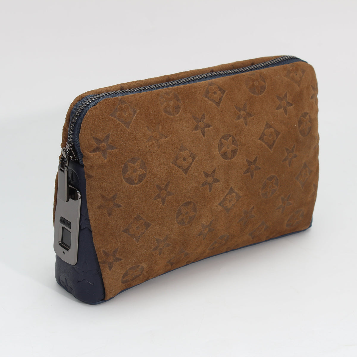 Four-leaf clover genuine leather fingerprint unlock clutch