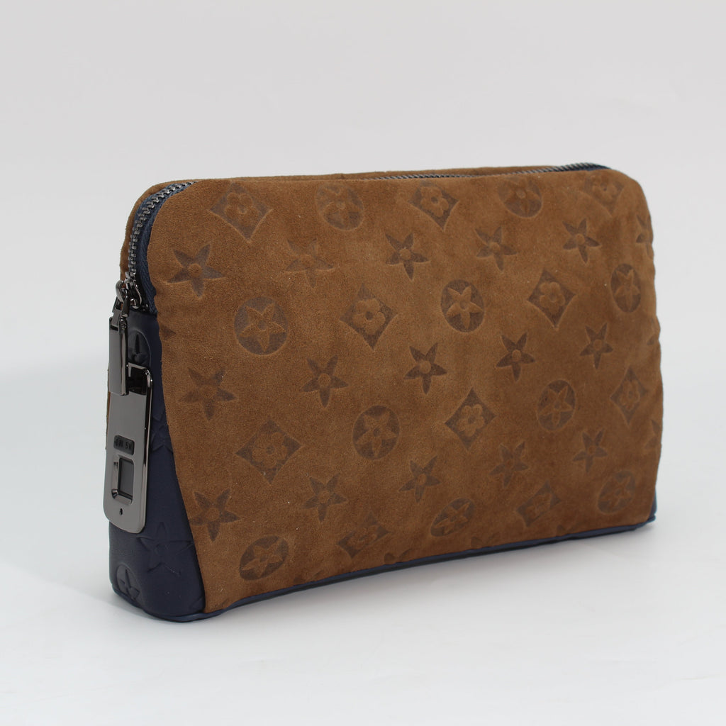 Four-leaf clover genuine leather fingerprint unlock clutch