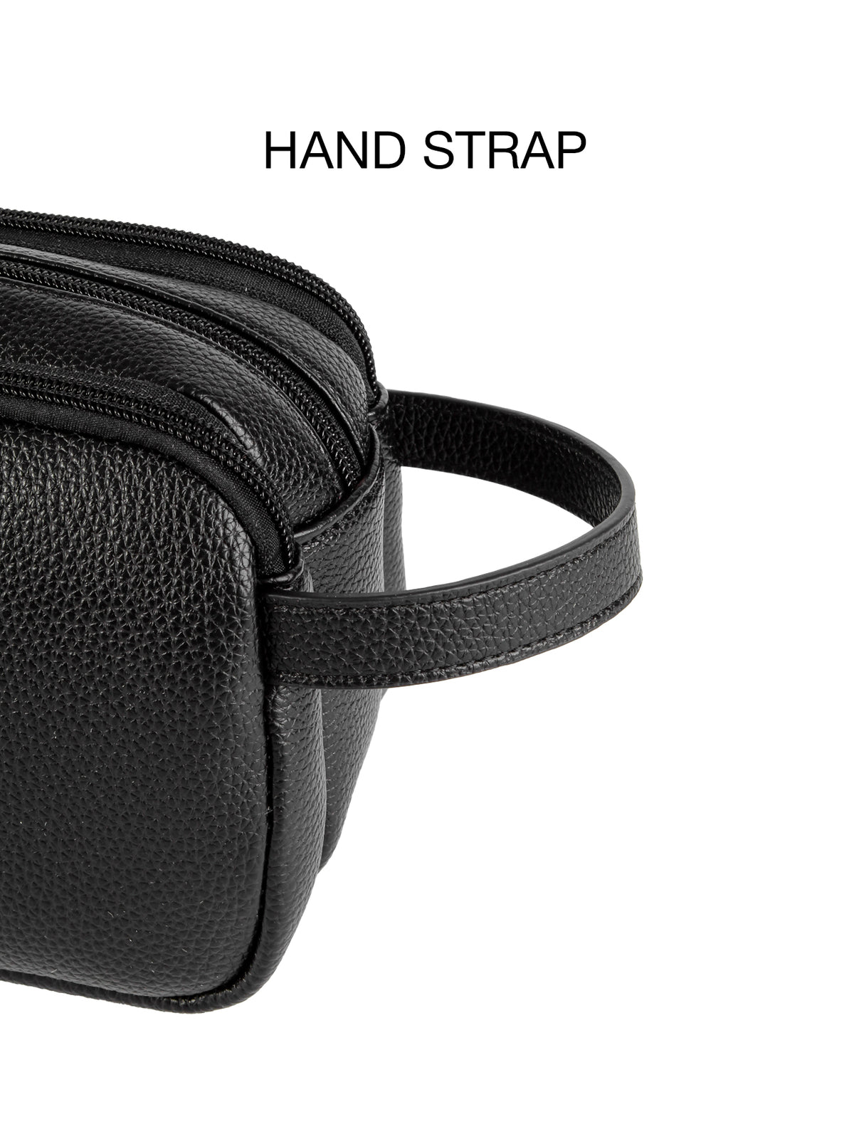 Men's Triple-Zipper Handbag with Fingerprint Lock