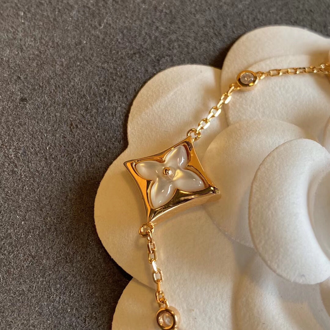 Hexagon flower bracelet