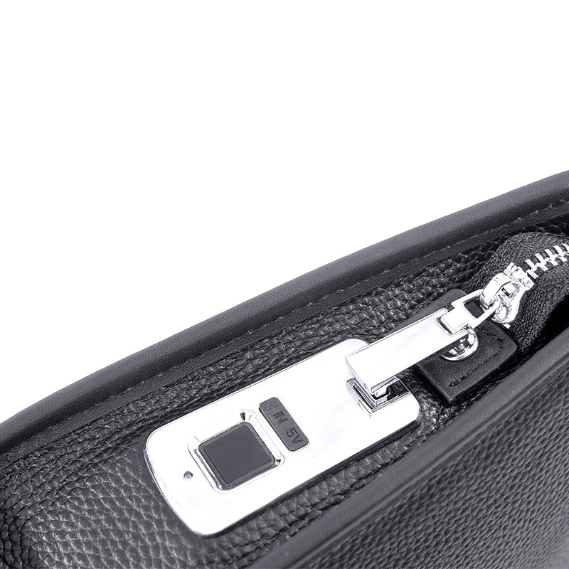 Business-casual bag with fingerprint unlock