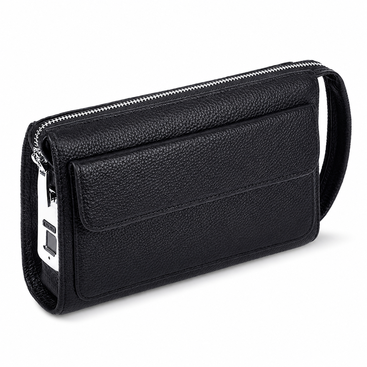 Genuine Leather Fingerprint Lock Fashion Handbag