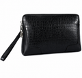Crocodile-patterned combination lock clutch