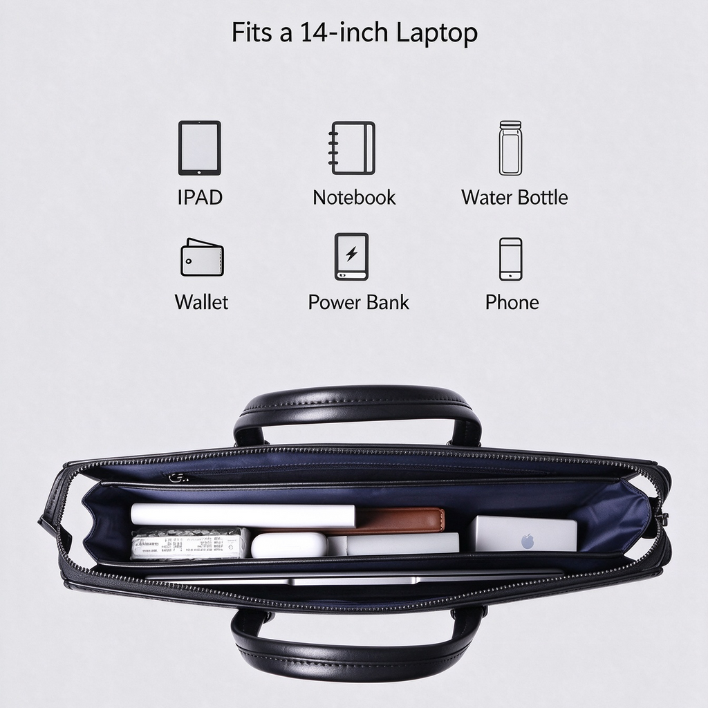 Business Briefcase with Fingerprint Lock