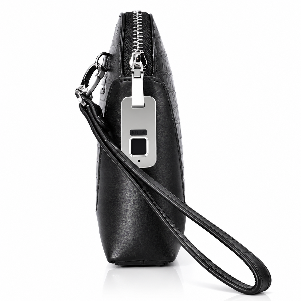 Genuine Leather Fingerprint Unlock Business Clutch