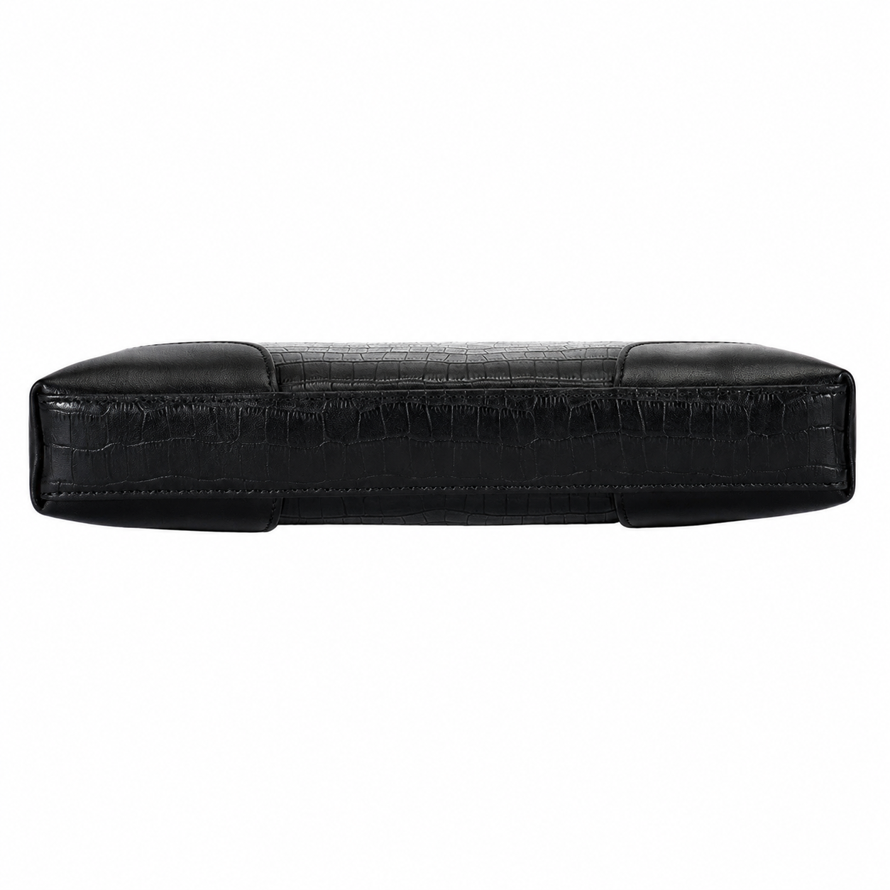 Crocodile-patterned combination lock clutch