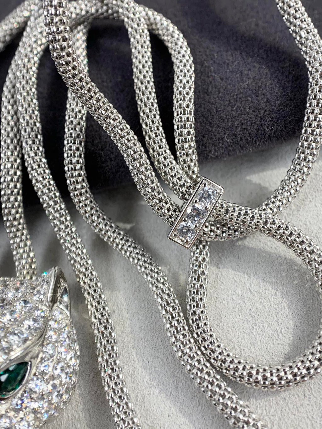 White leopard necklace