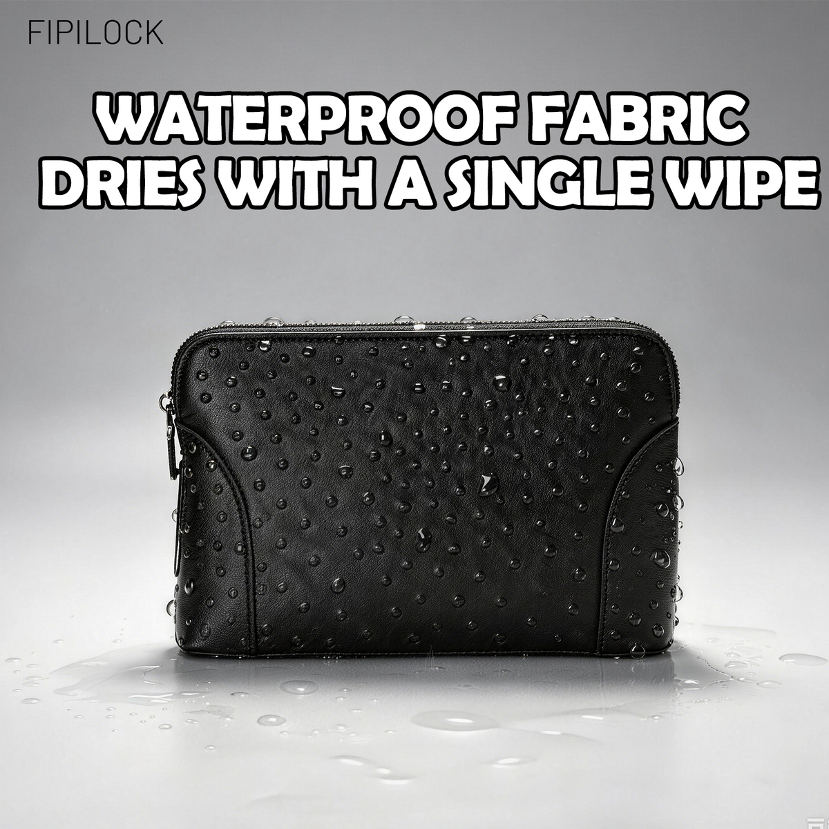 Ostrich-patterned fingerprint unlock clutch