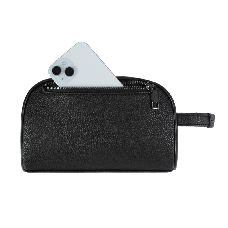 Men’s Top‑Grain Leather Fingerprint Lock Anti‑Theft Clutch Bag