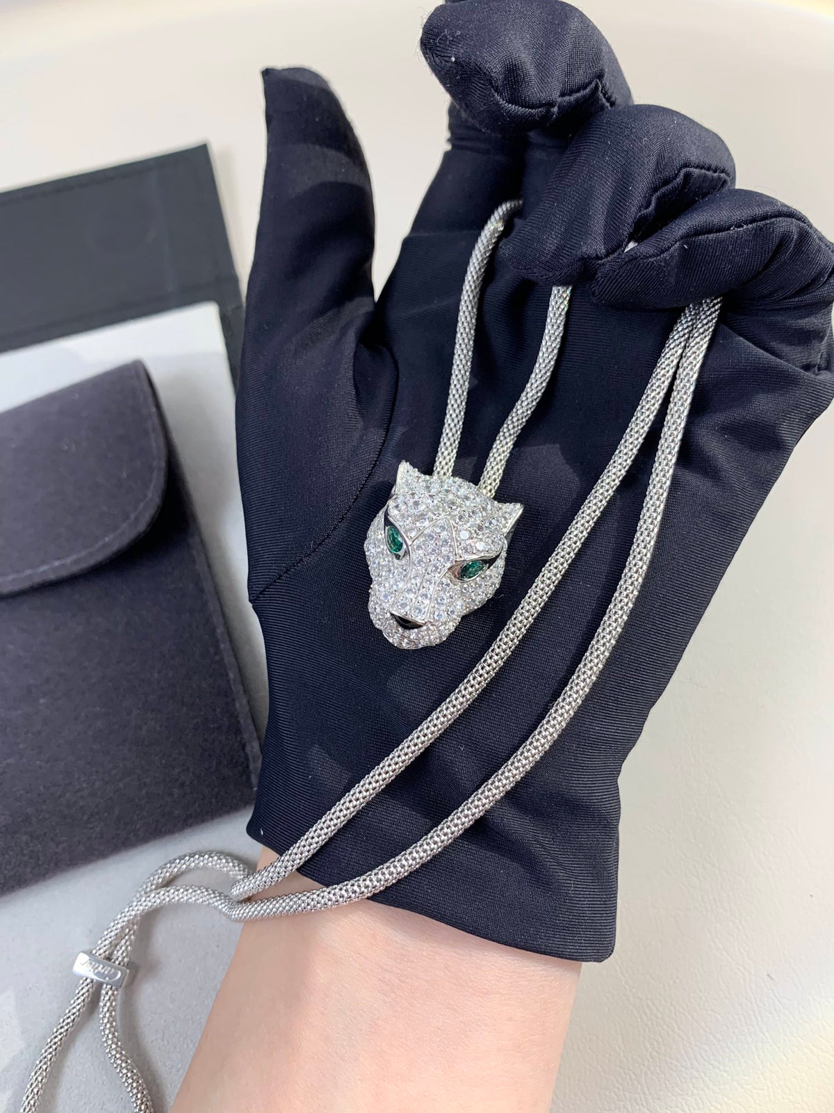 White leopard necklace