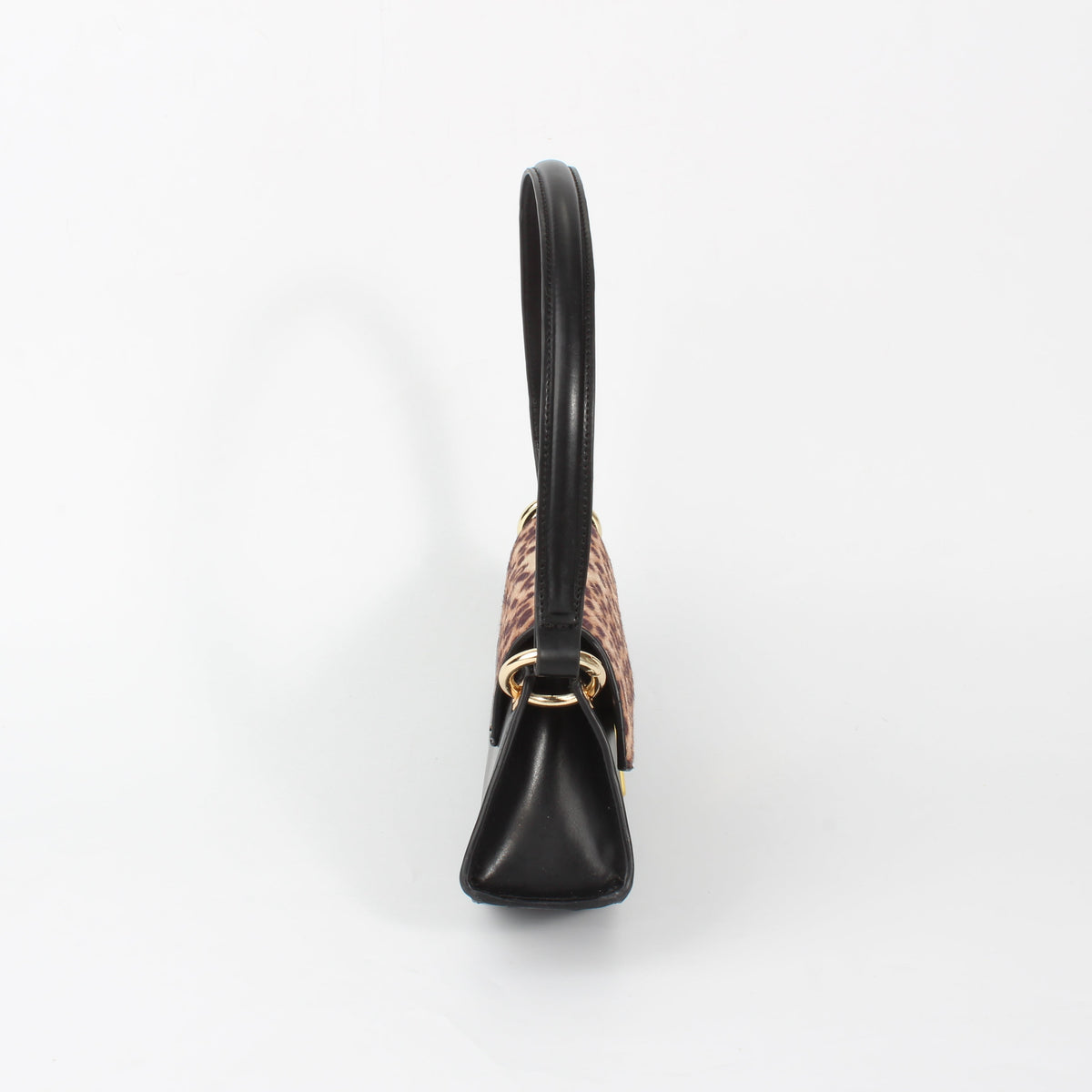 Leopard-print handbag with fingerprint lock