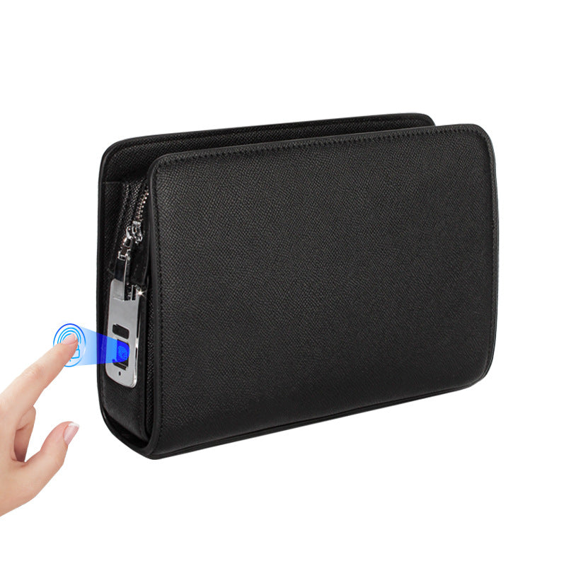 Fingerprint lock anti-theft business handbag