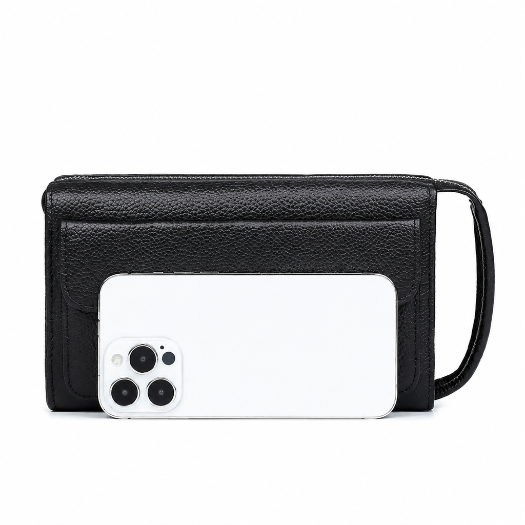 Genuine Leather Fingerprint Lock Fashion Handbag