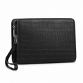 Genuine leather men's handbag with anti-theft combination lock