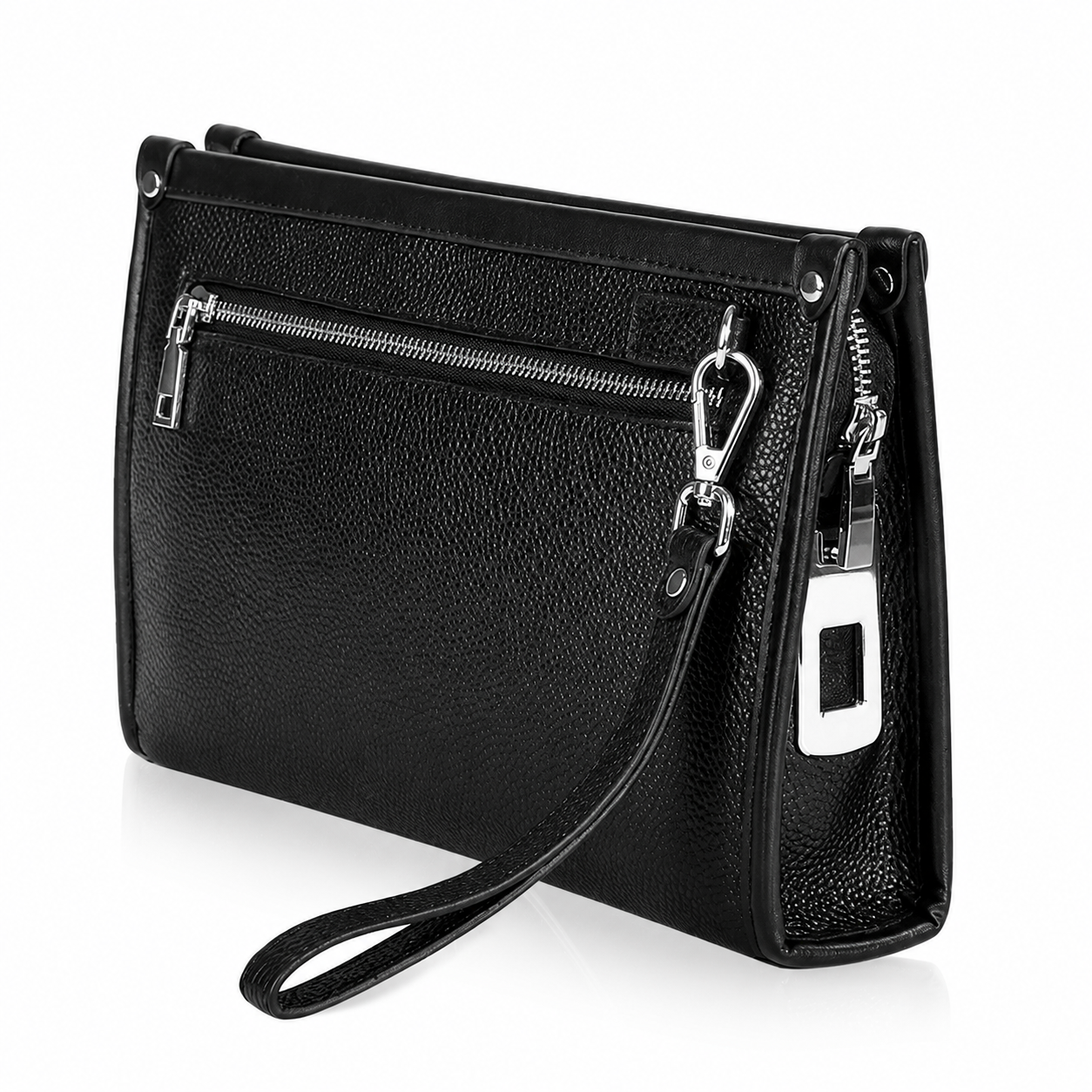 High-end genuine leather fingerprint lock anti-theft handbag