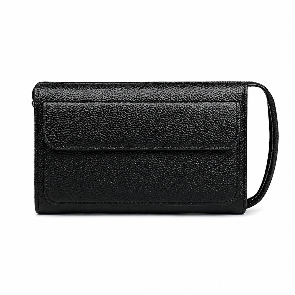 Genuine Leather Fingerprint Lock Fashion Handbag